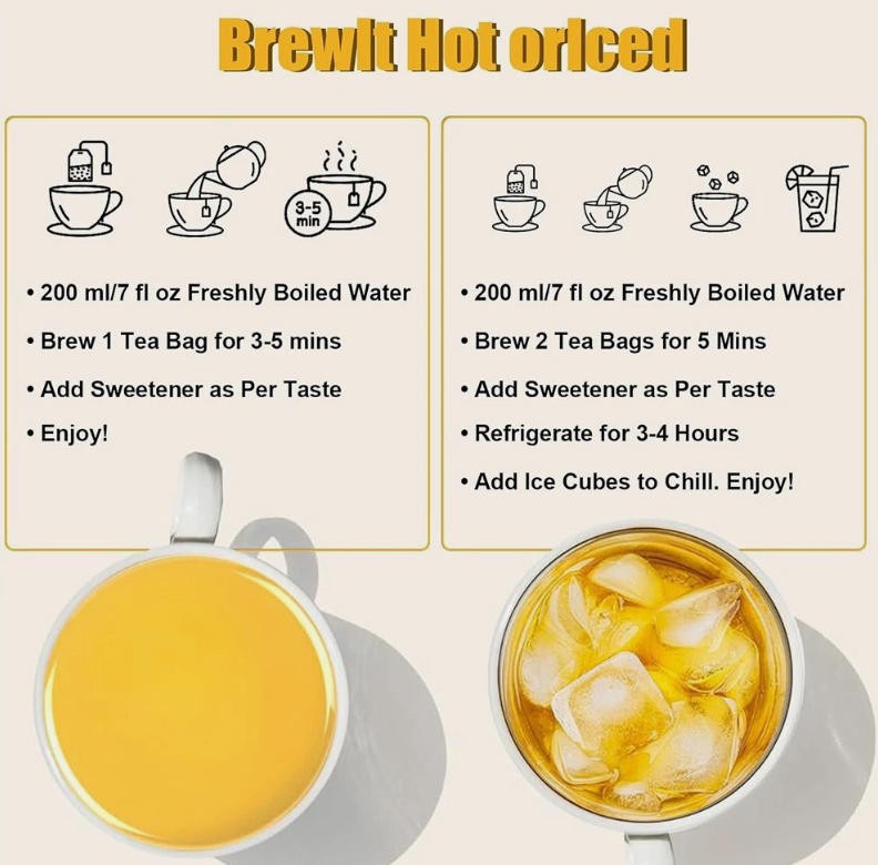 Hand-made Blend Vegan 120PCS Turmeric Ginger Cinnamon Tea 100% Natural Tea Bags