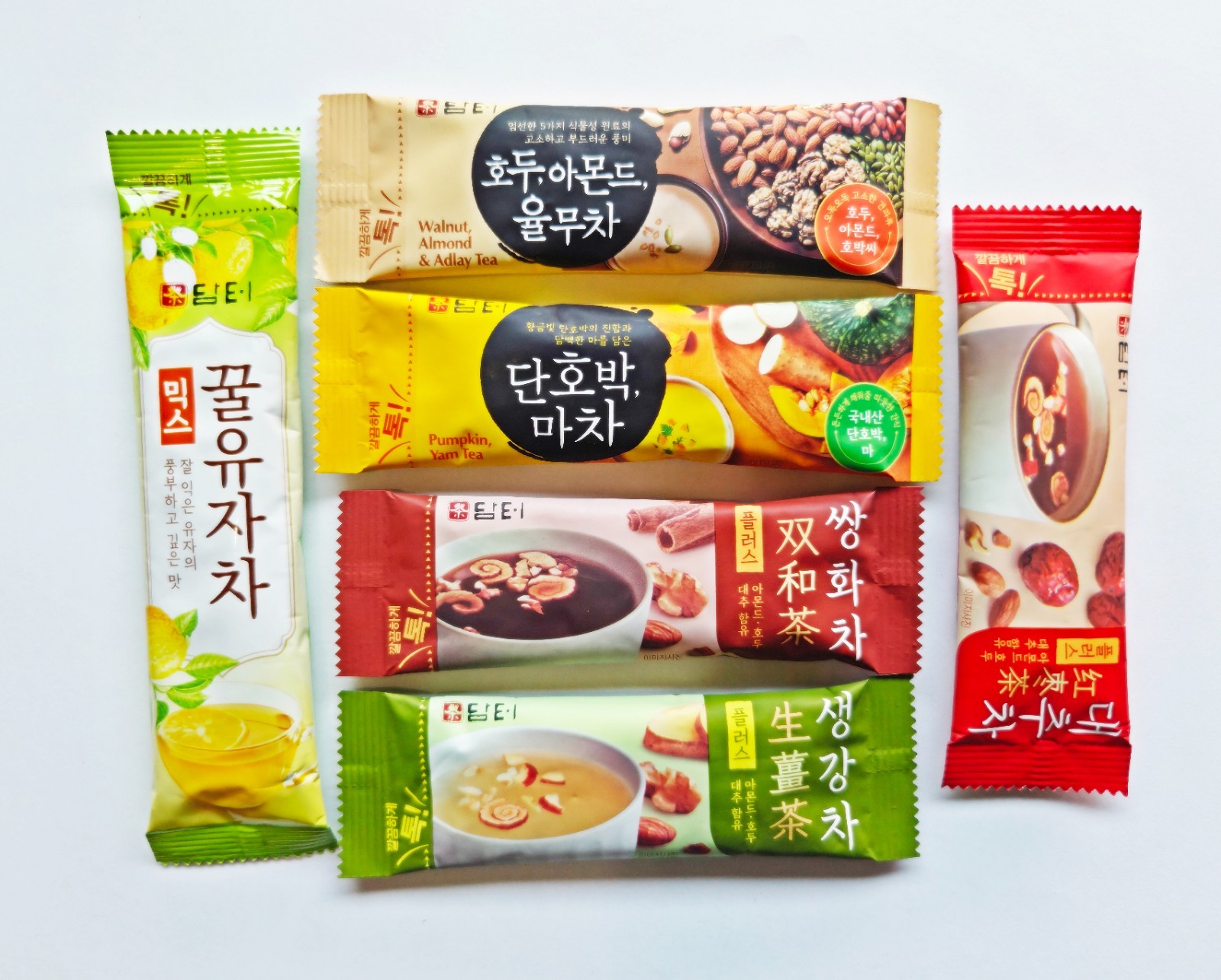 Damtuh Korean Traditional Tea Sampler Mix – Assorted Healthy Instant Stick Pack