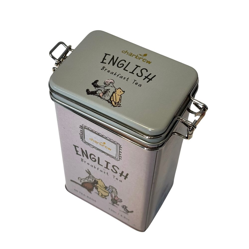 Tea Charbrew Winnie The Pooh English Breakfast 60 Bags Exp 11/27 New Locking Tin