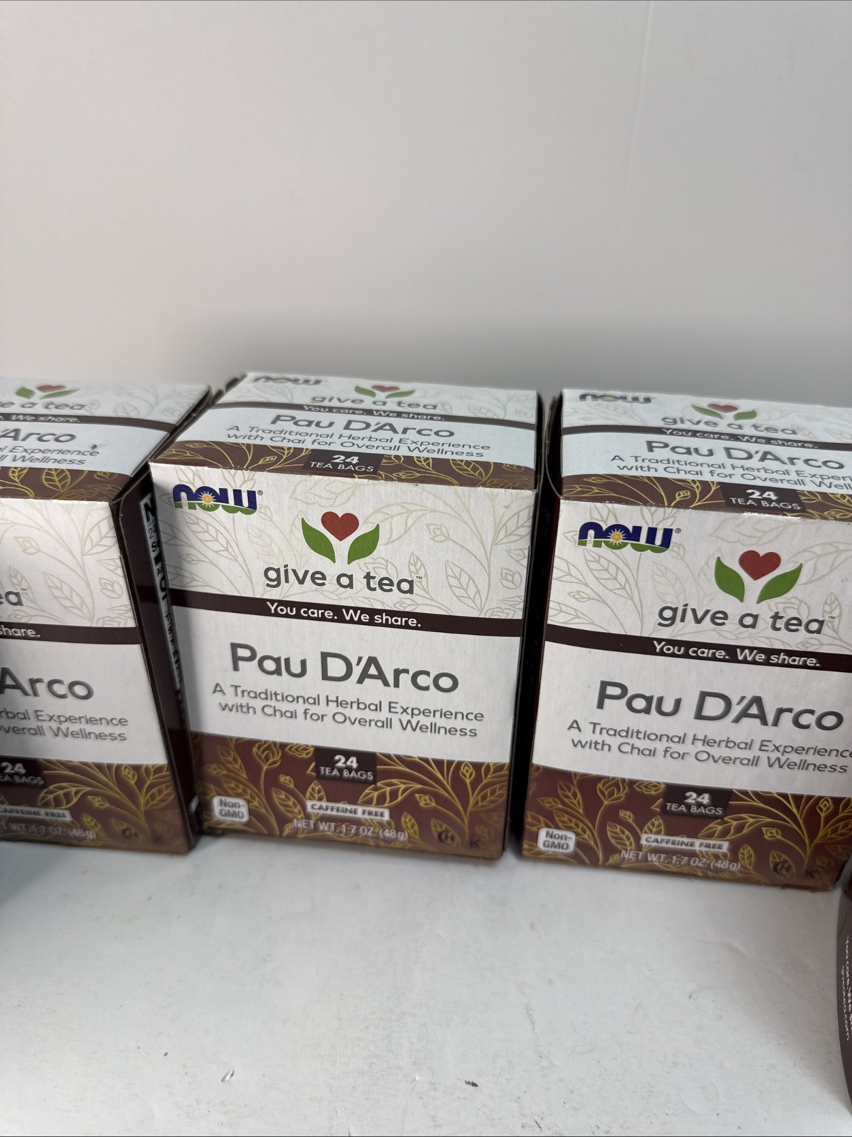 5 X NOW FOODS Pau D’Arco Tea 24 Tea Bags