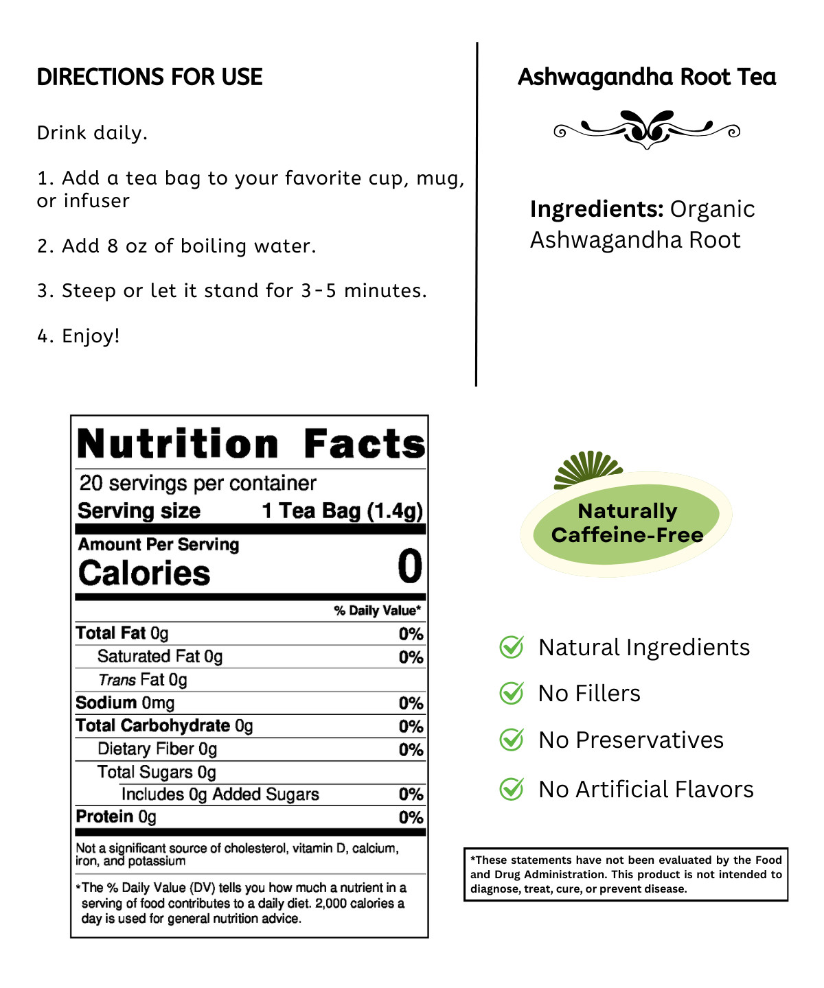 Ashwagandha Tea – Mental Clarity