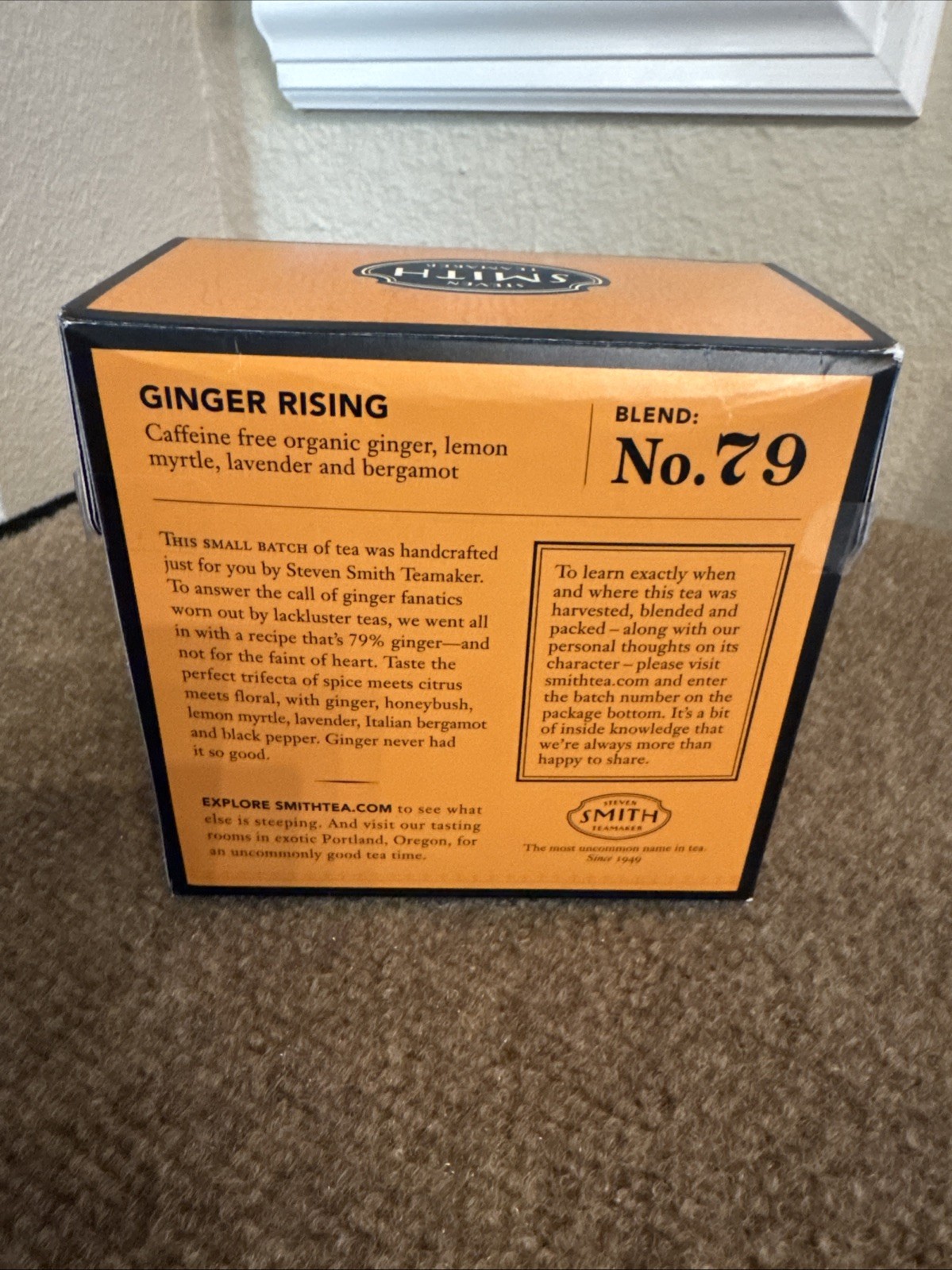 Smith Teamaker Ginger Rising No. 79 Tea – 14 Sealed Sachets Remaining – Open Box