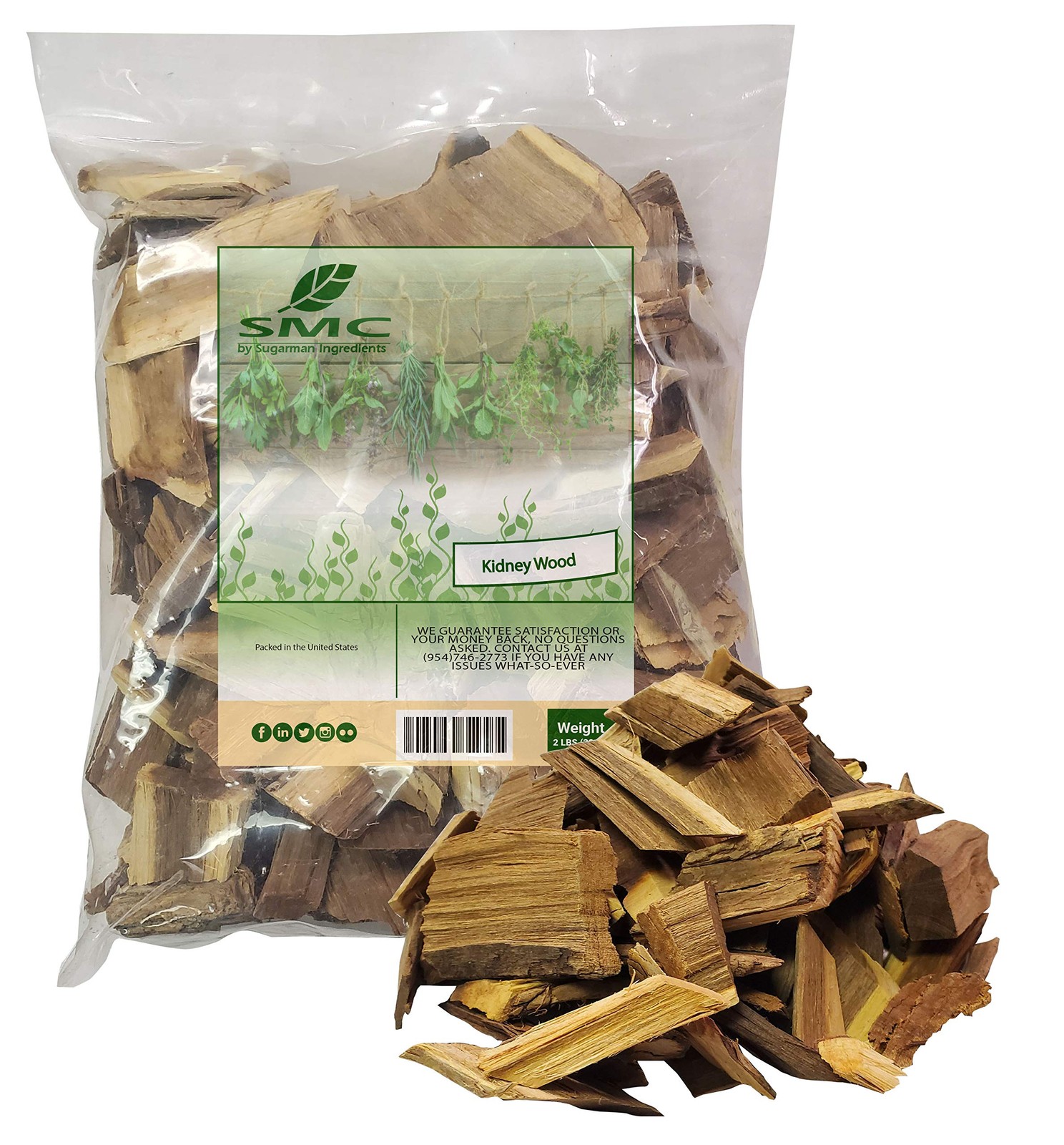 Kidney Wood 2 Pounds-Palo Azul Cyclolepis 2 Pound (Pack of 1),