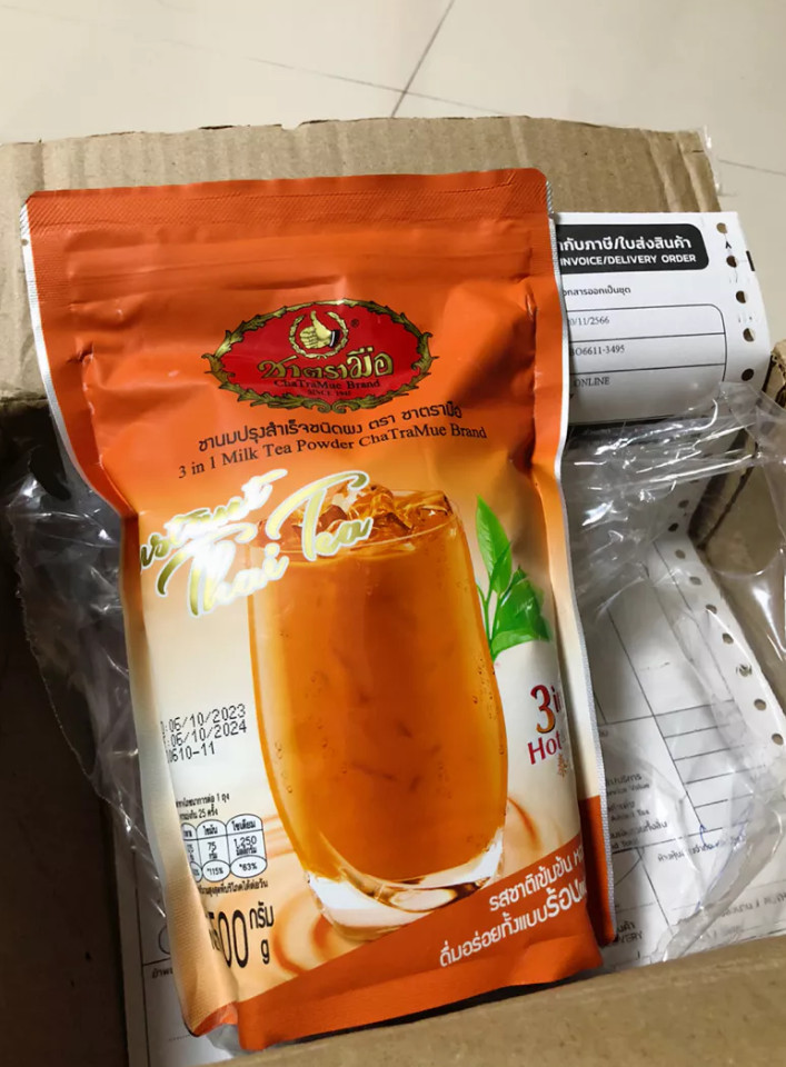 Cha Tra Mue Thai Milk Tea Ready-to-mix 3 in 1 Powder, Instant Thai Tea – 500g