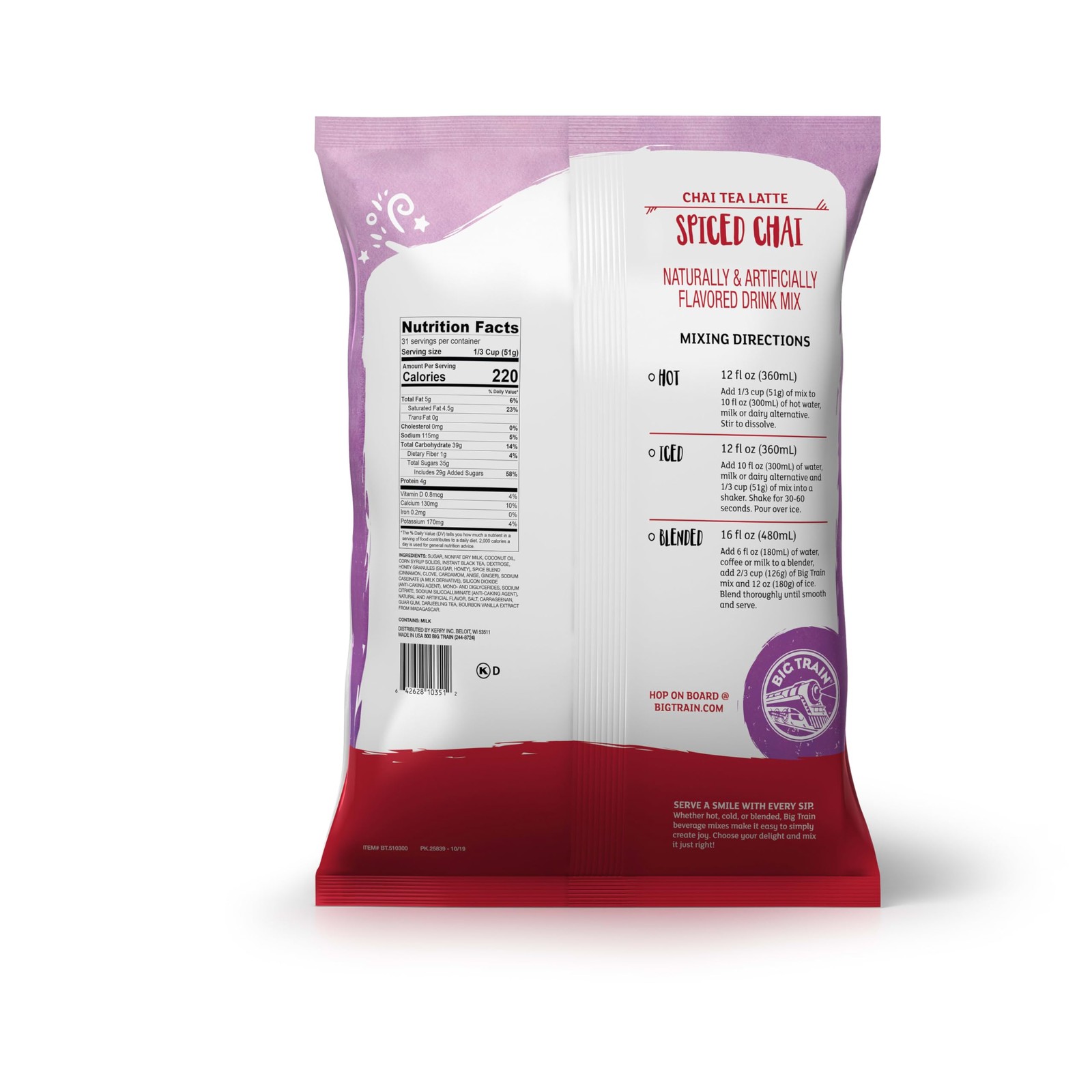 Spiced Chai Tea Latte Beverage Mix, 3.5 Pound (Pack of 1)