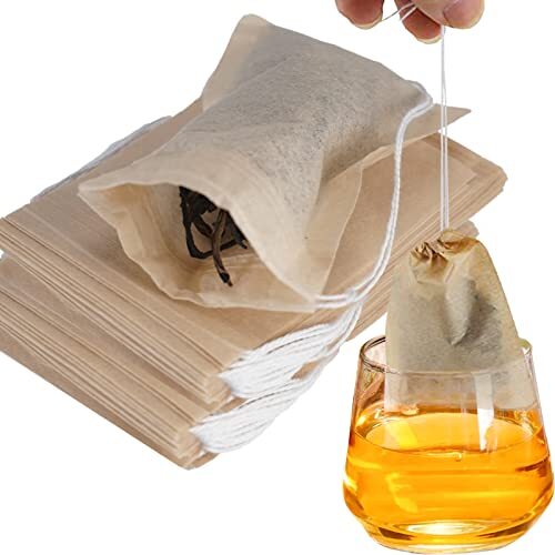 600 Pcs Disposable Tea Filter Bags for Loose Tea,Drawstring Empty Tea 5 x 7 cm