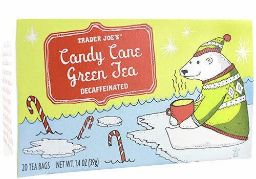 Trader Joe’s Candy Cane Green Tea Decaffeinated 20 Tea Bags 4 PACK