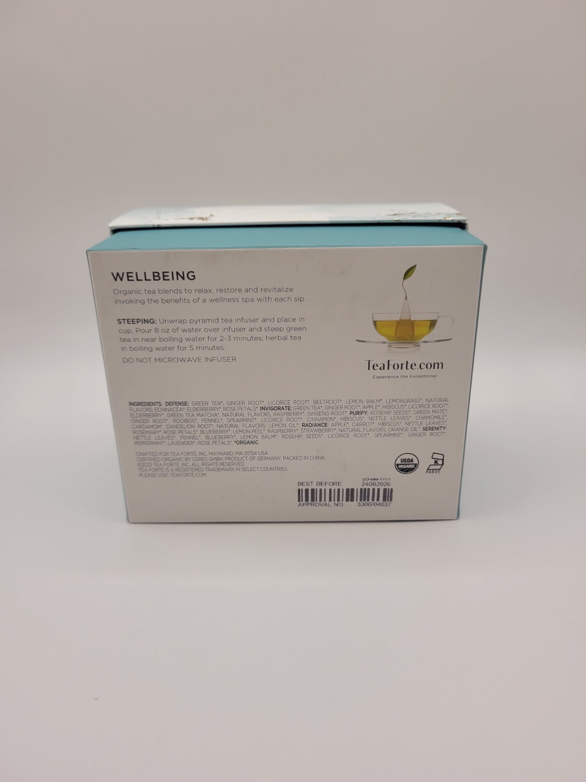 Tea Forte Wellbeing Tea Blend To Relax & Restore – 10 Handcrafted Tea Pyramids