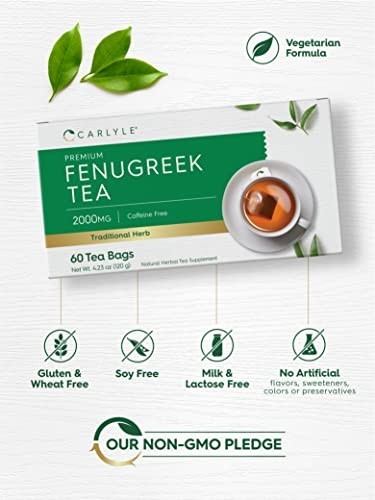 Carlyle Fenugreek Seed Tea | 60 Bags | No Caffeine | Vegetarian, Non-GMO…