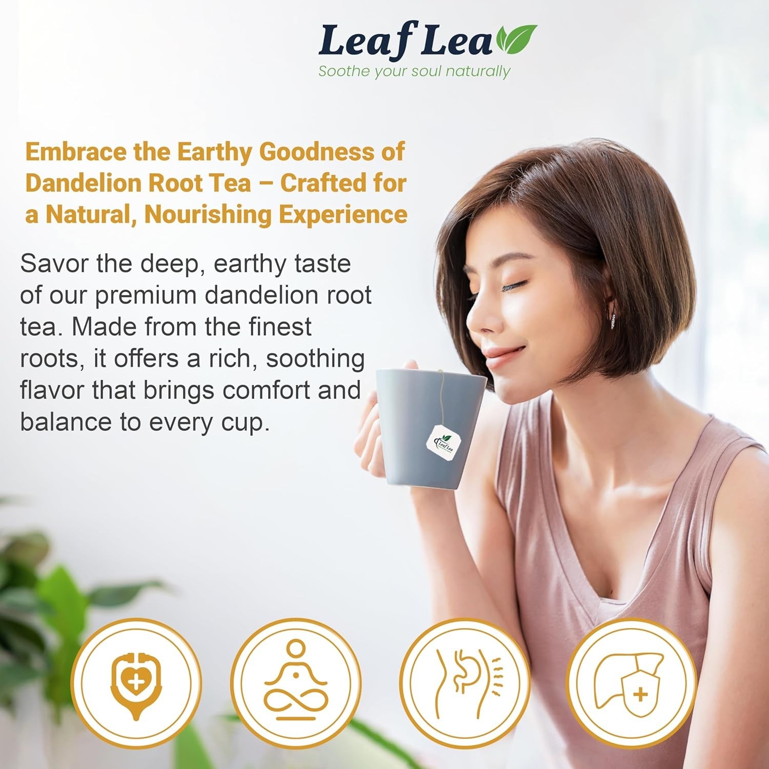 40 Count Dandelion Root Tea Bags – Earthy Flavor, Hand-Harvested Quality