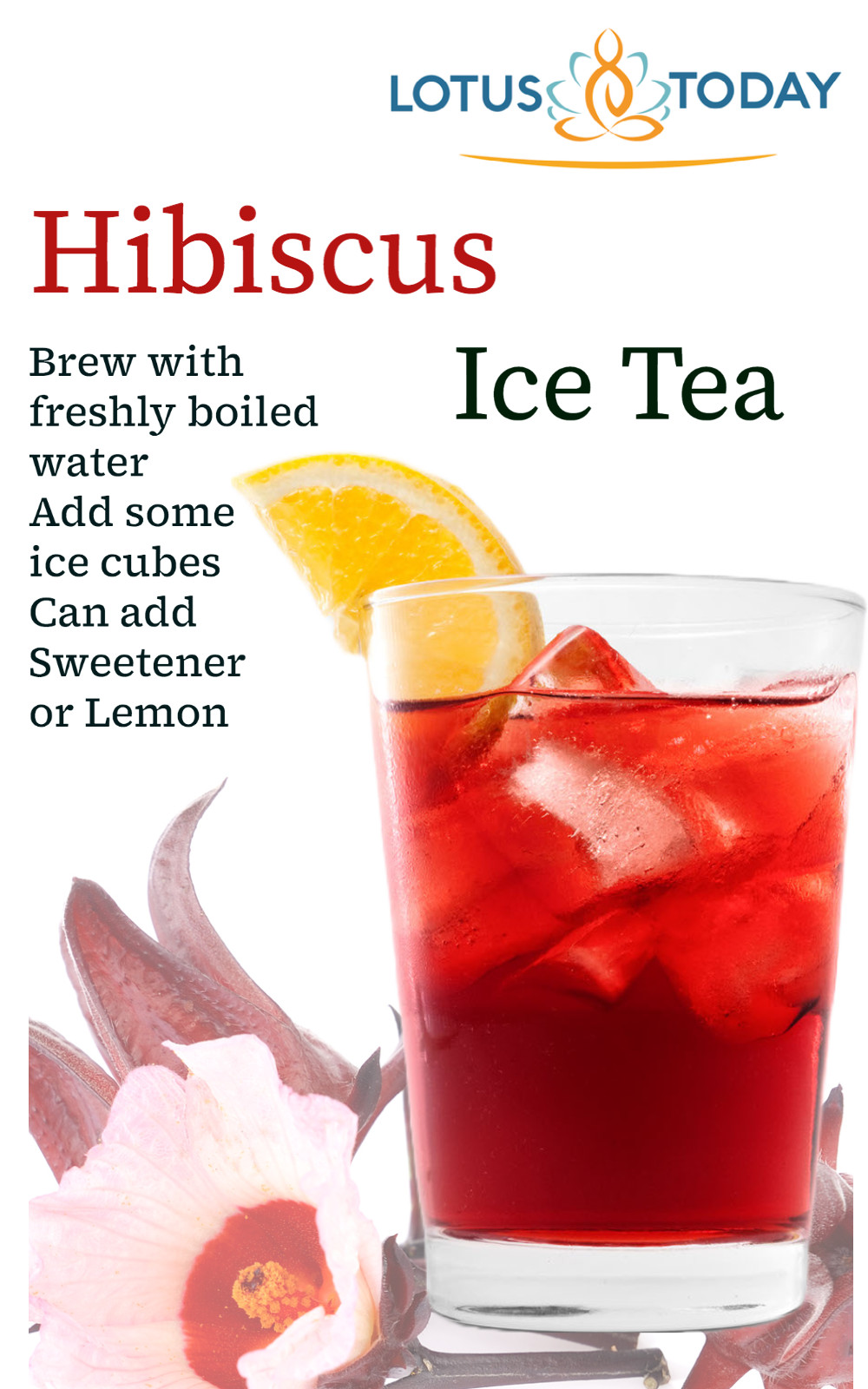 Organic Hibiscus tea, Dried Hibiscus Flowers – 20 Tea Bags, Relax Herbal tea