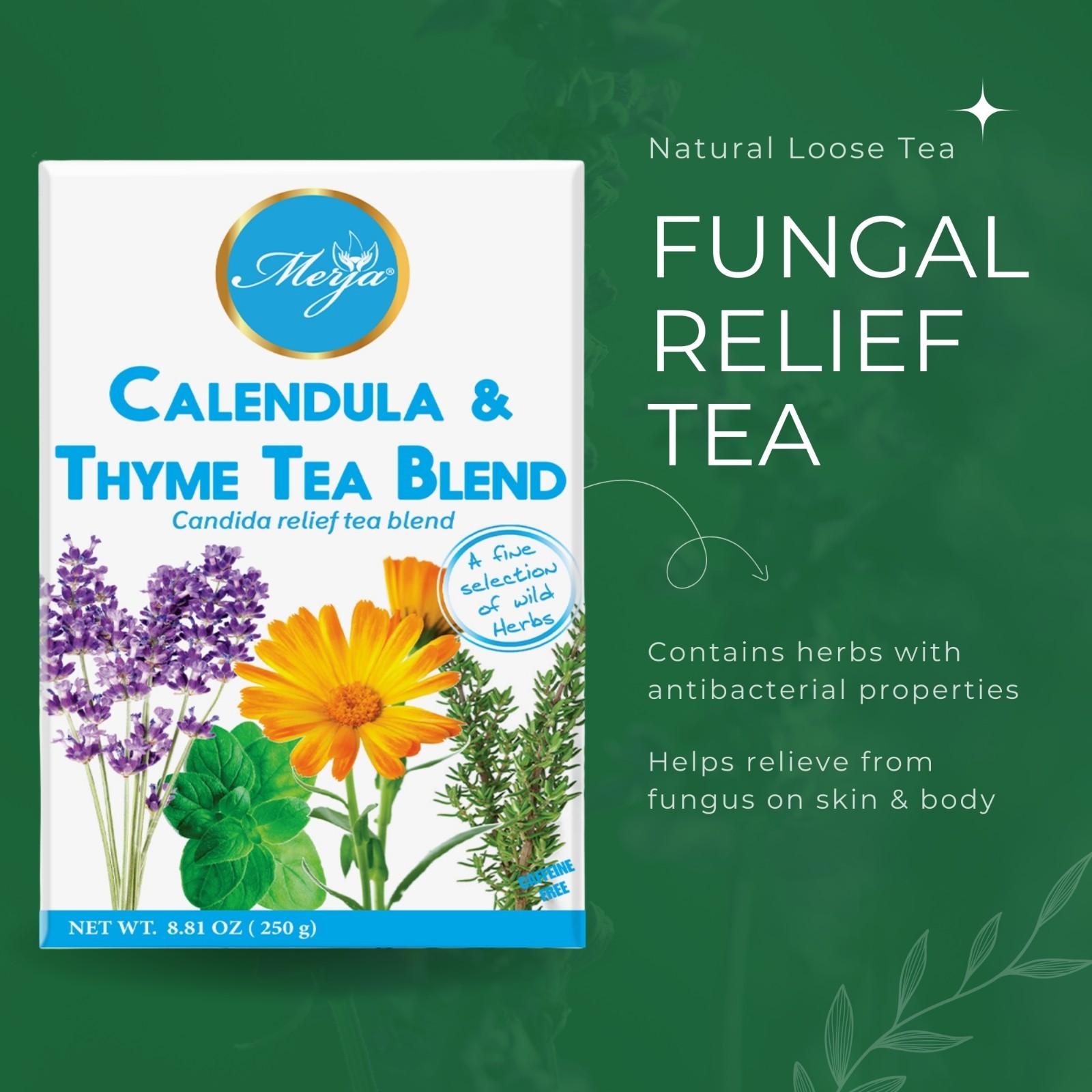 Calendula & Thyme Tea Tea – Candida Relief Tea – Loose Tea – 100% Natural Tea