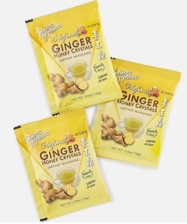 Prince of Peace Ginger Instant Honey Crystals Tea 30 Sachets Assorted Flavors