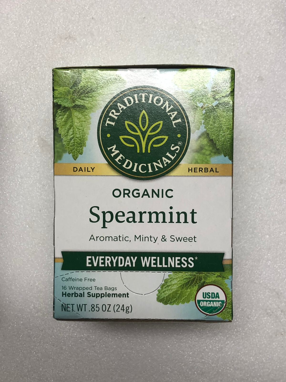 2 pack Traditional Medicinals Organic Spearmint Tea 16 Bags