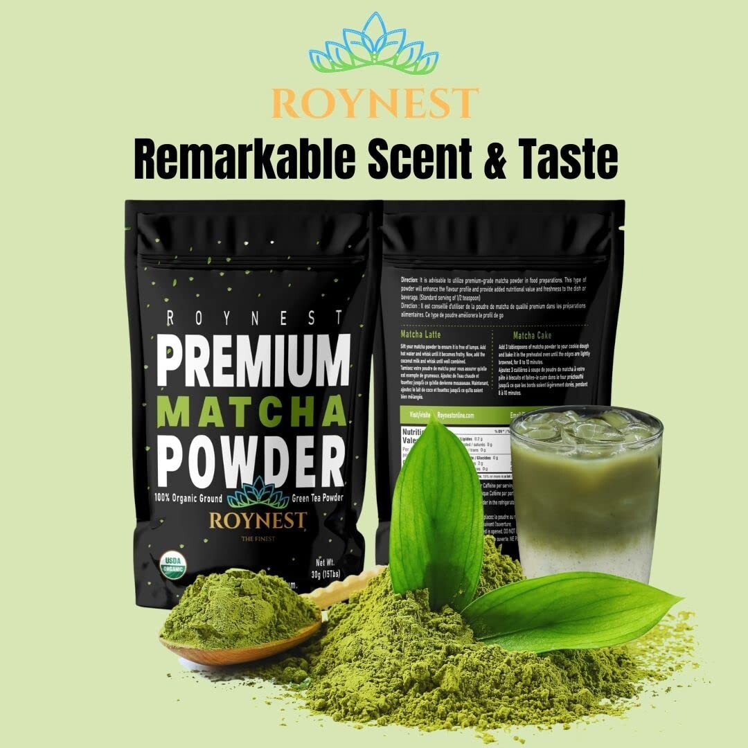 Matcha USDA 100% OrgaNico Te Verde En Polvo 1 Oz Para Adelgazar Rapido Sin BPA Y