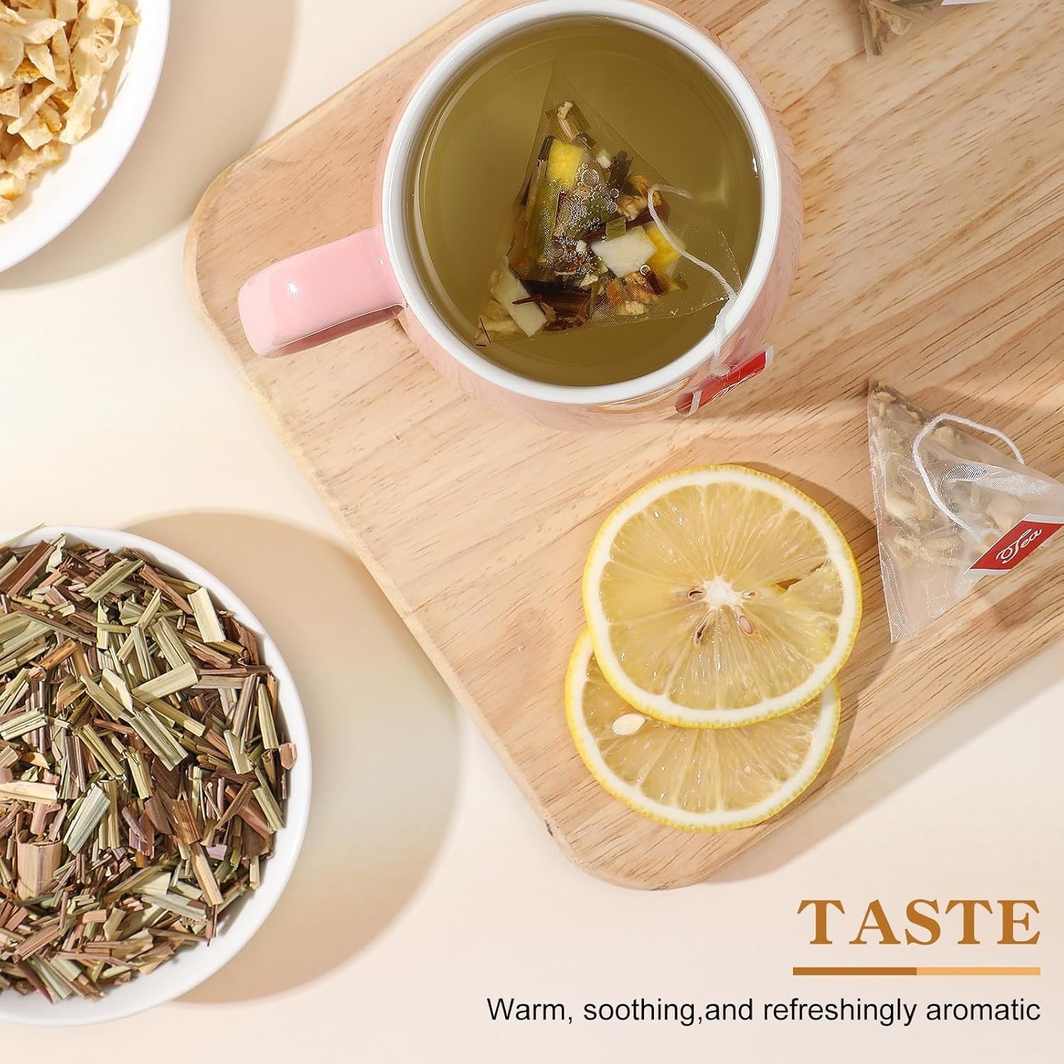Lemon Ginger Tea Bags, 50 Teabags – Pleasantly Spicy & Warming – Non-GMO – Ca…