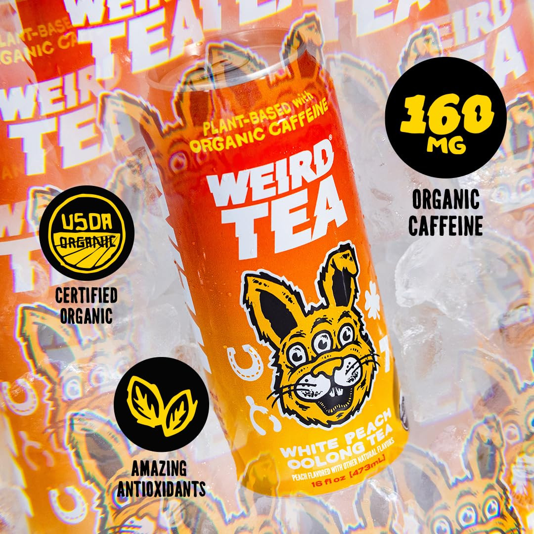 Organic White Peach Oolong Tea – 16Oz Cans, 160Mg Organic Caffeine, Pack of 1…