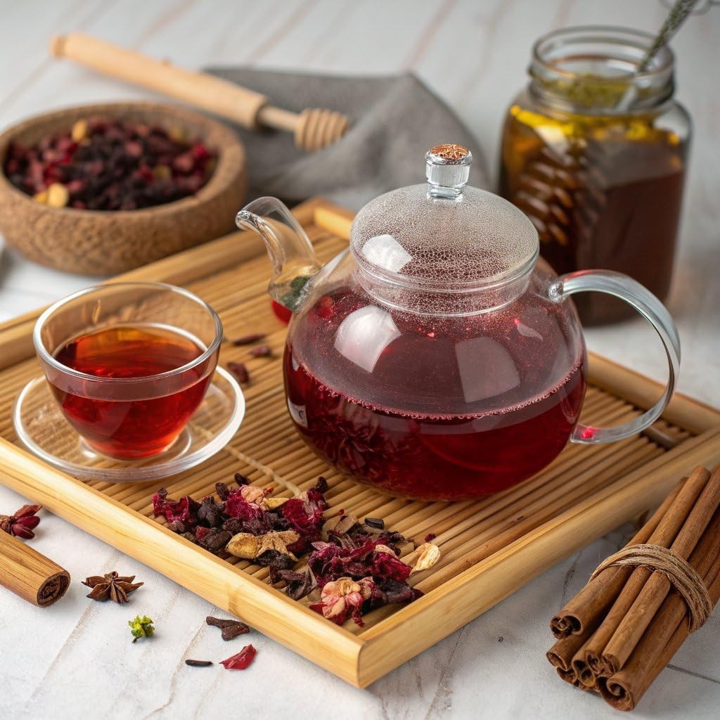 16 Ounce Organic Hibiscus Flower Tea – Loose Leaves for Glow and Health