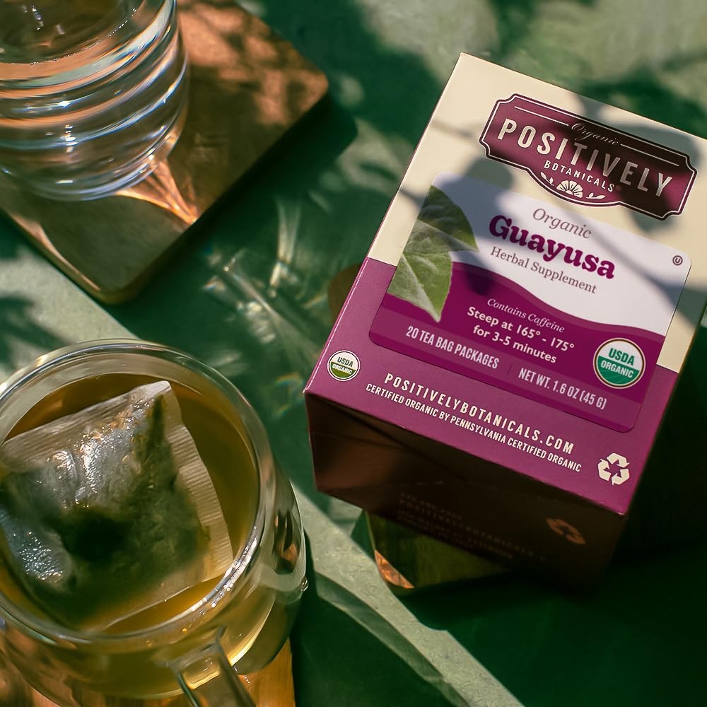 Organic Guayusa Herbal Tea Bags 20 Count