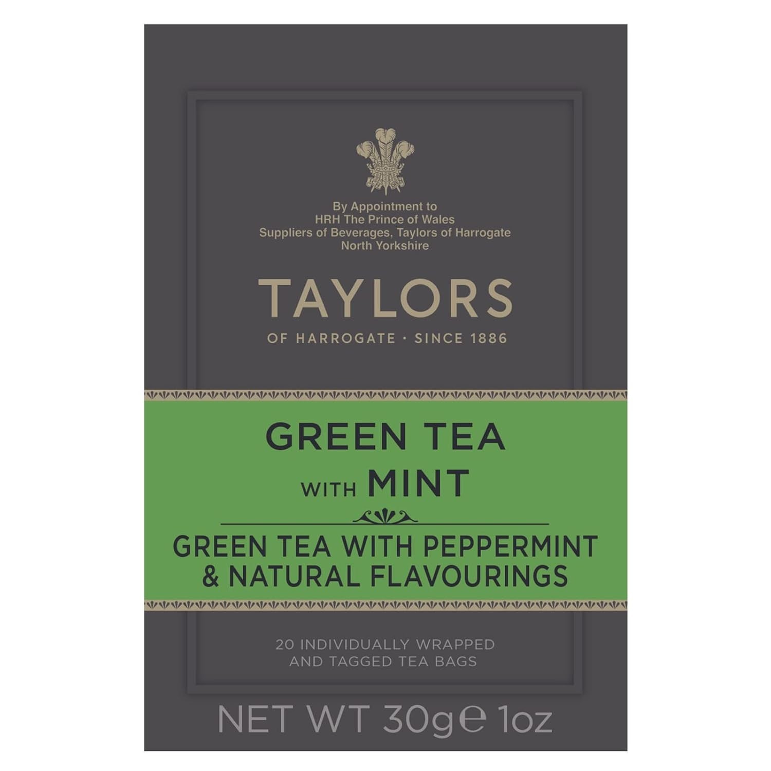 Sustainable Green Tea with Mint – 20 Bags Each in 6 Pack for Anytime Refreshment