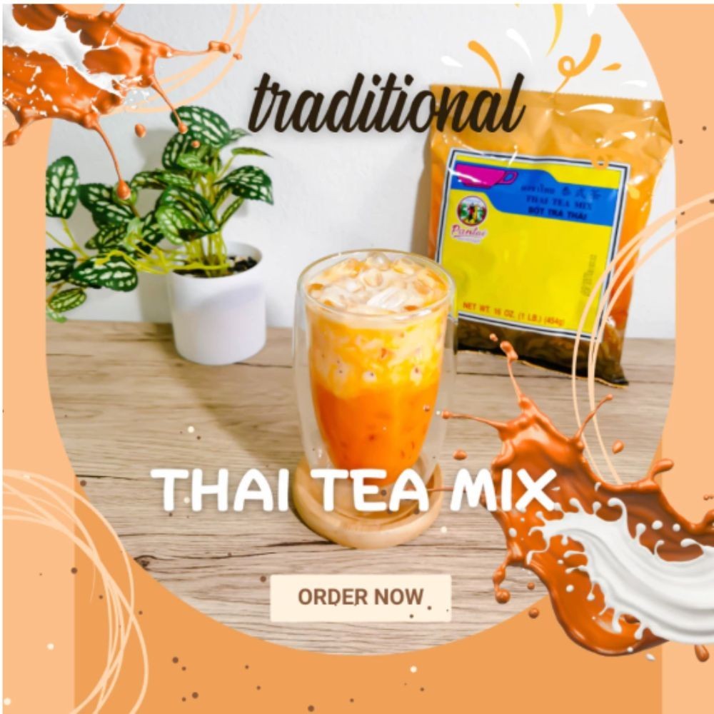Number One Brand Pantai Thai Tea Leaves Mix Thai Iced Tea 16 oz/454g (Pack of 1)