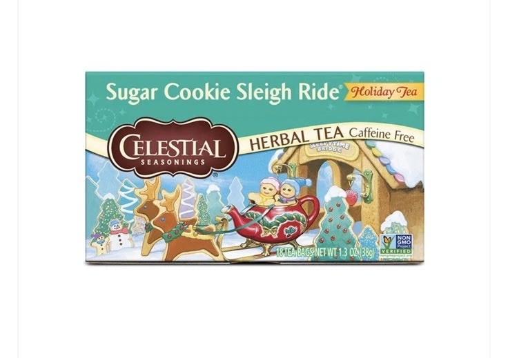 6 Boxes CELESTIAL SEASONINGS Herbal Tea SUGAR COOKIE SLEIGH RIDE BB Oct 2026 Lot