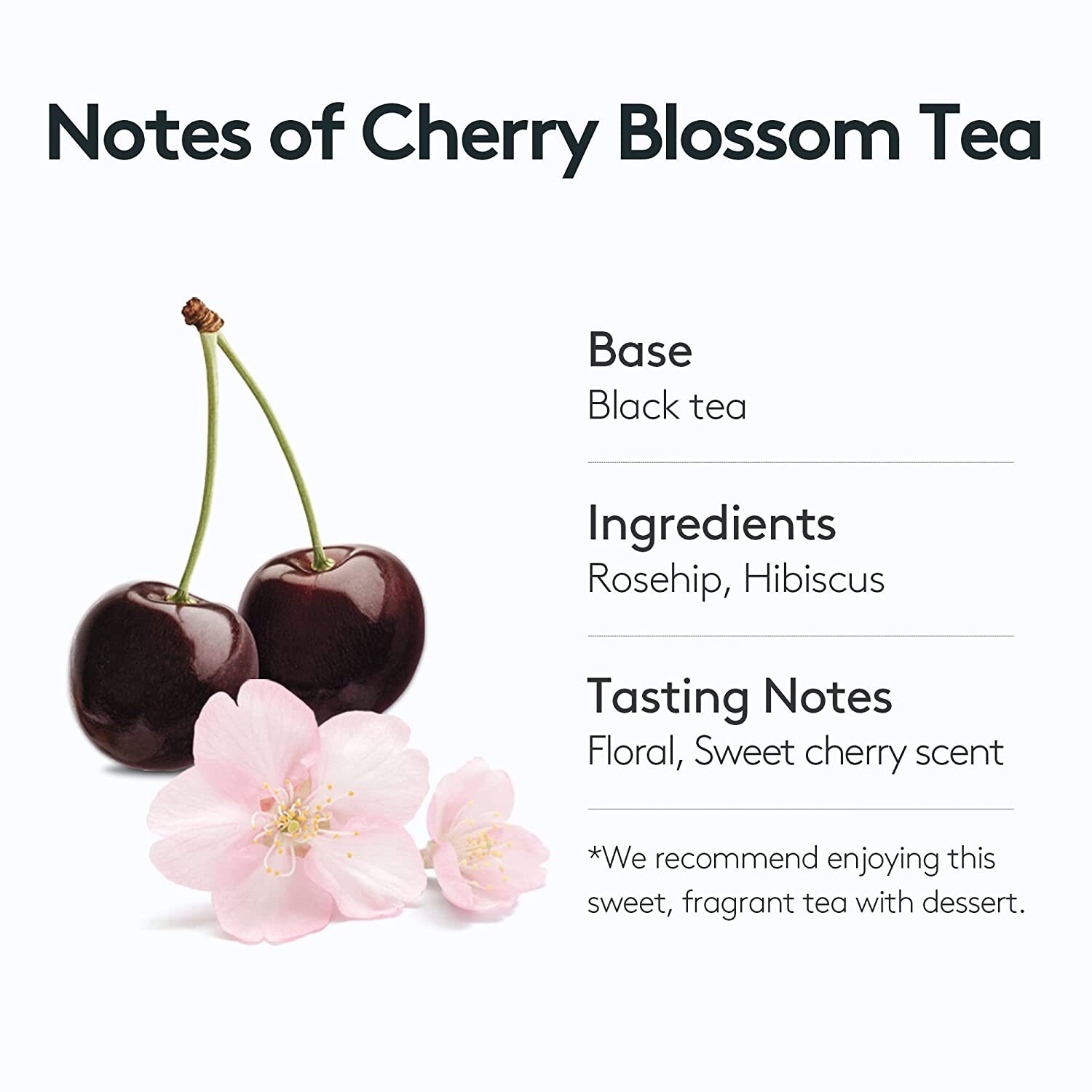 OSULLOC Cherry Blossom Tea Korean Premium Pyramid 20 Count Tea Bags 1.27oz
