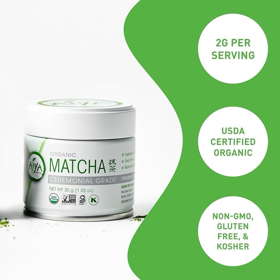 Aiya Tea Ceremonial Grade Matcha Green Tea 30gr (6 Pack)
