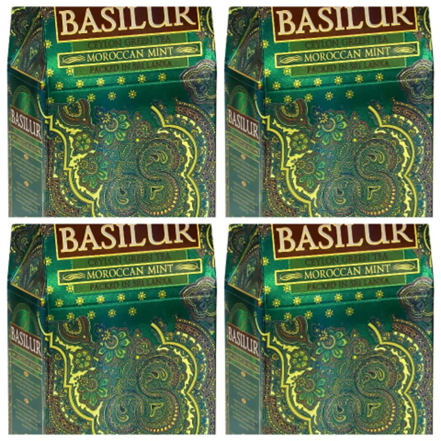 Basilur CeylonOriental Collection Moroccan MintTea Pack of (4) 100G free shipp