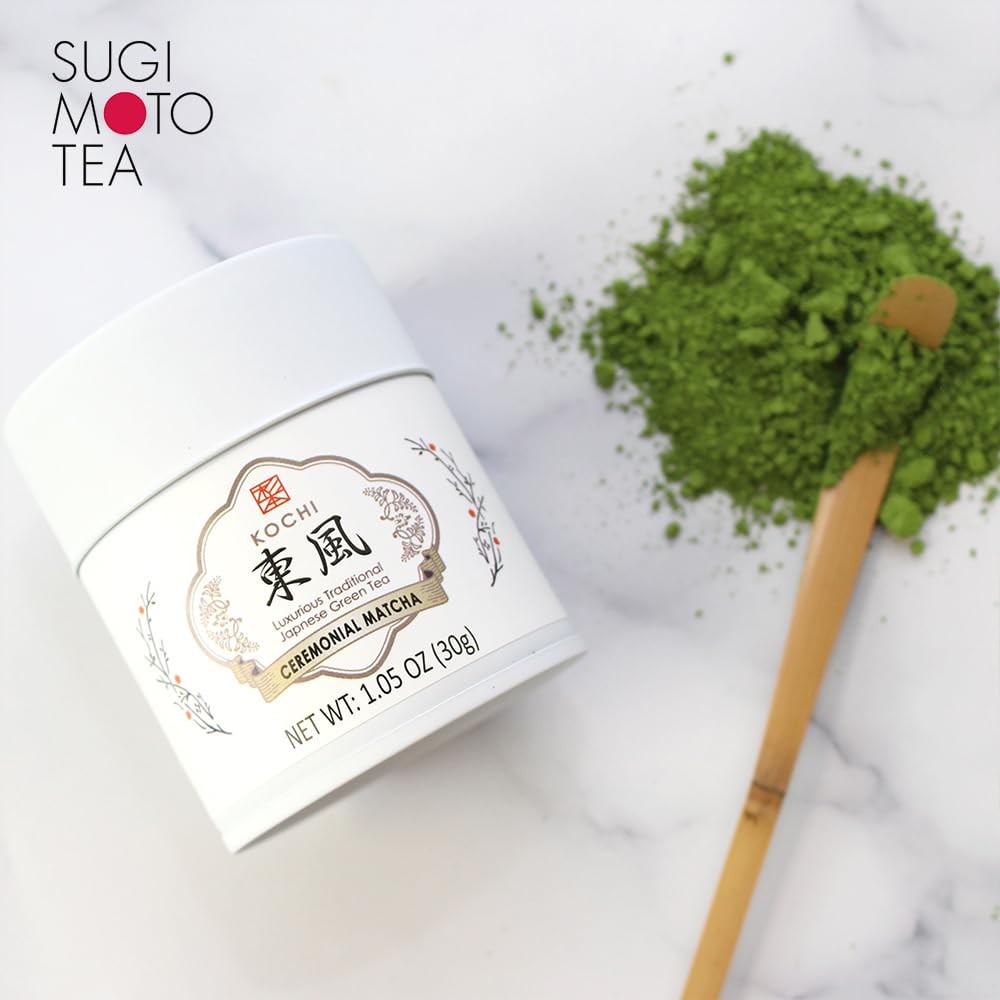SUGIMOTO TEA Matcha Ceremonial Grade Japanese Matcha Powder KOCHI 1.05 oz 30 g