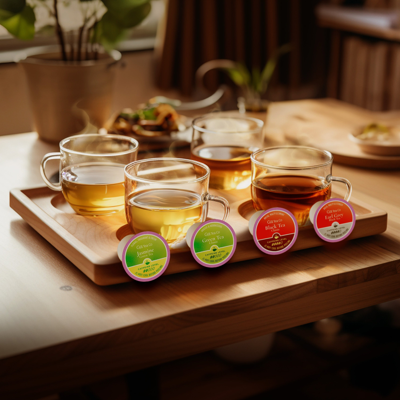 Gya Tea Co All-Day Focus K-Cup Collection 24 Pods (4 Flavors) ~ Exp. 12/26