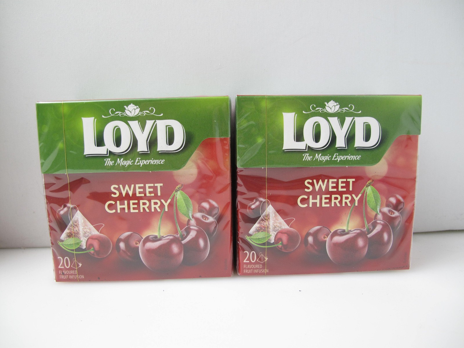 2 LOYD SWEET CHERRY Flavored Fruit Tea 20 Teabags Boxes (40 servings total)