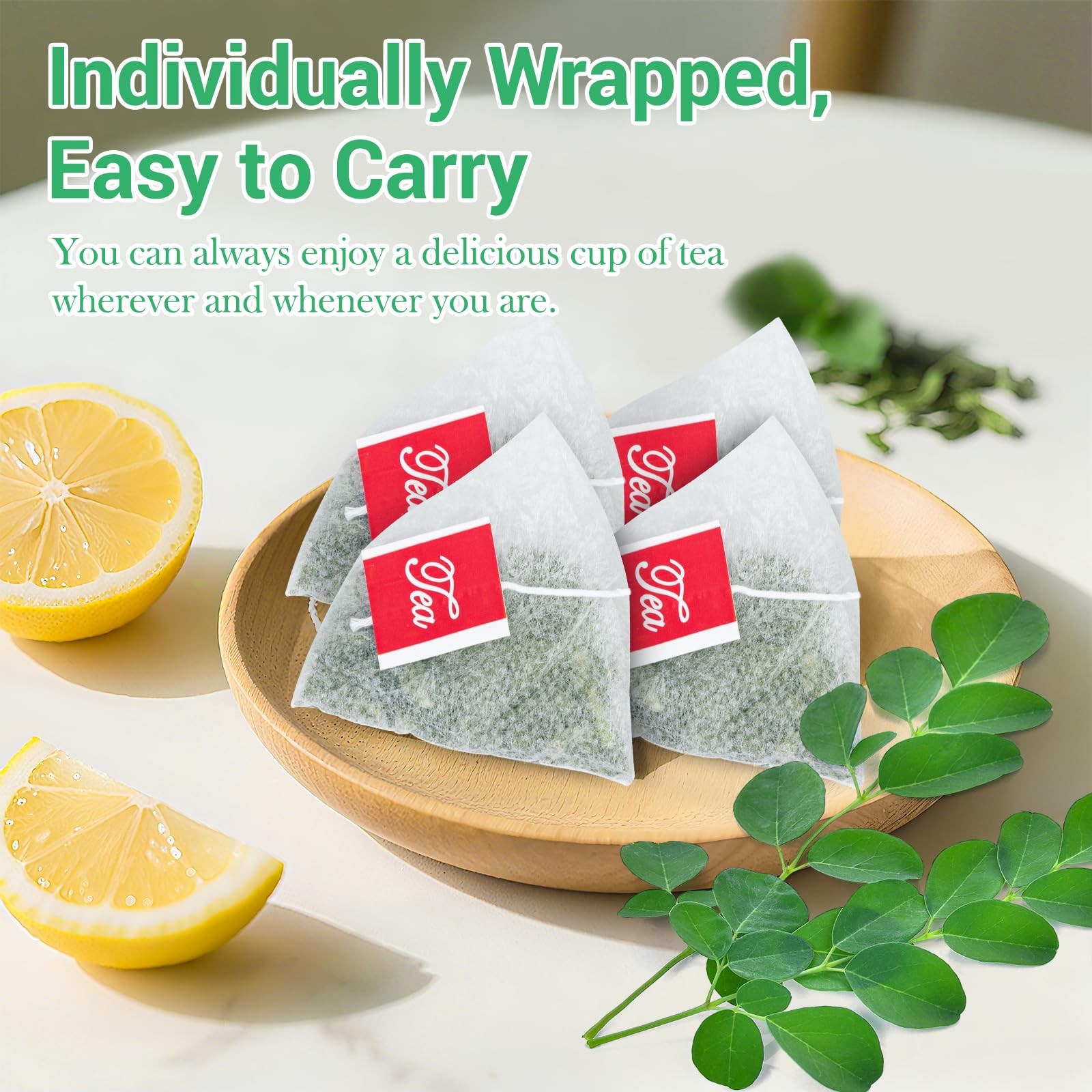 Moringa Tea, 100% Pure & Natural Leaves Herbal Tea 50 Bags/1 Pack