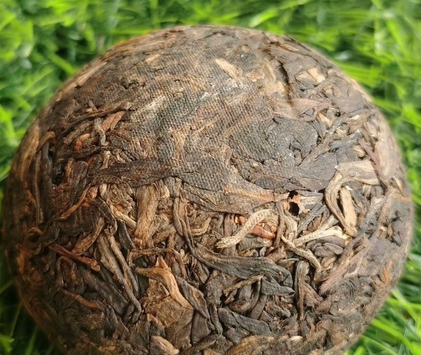 1988 Chinese Compressed Tea Cake (Tuocha) Tea & Infusion w/ Panda Wrapper