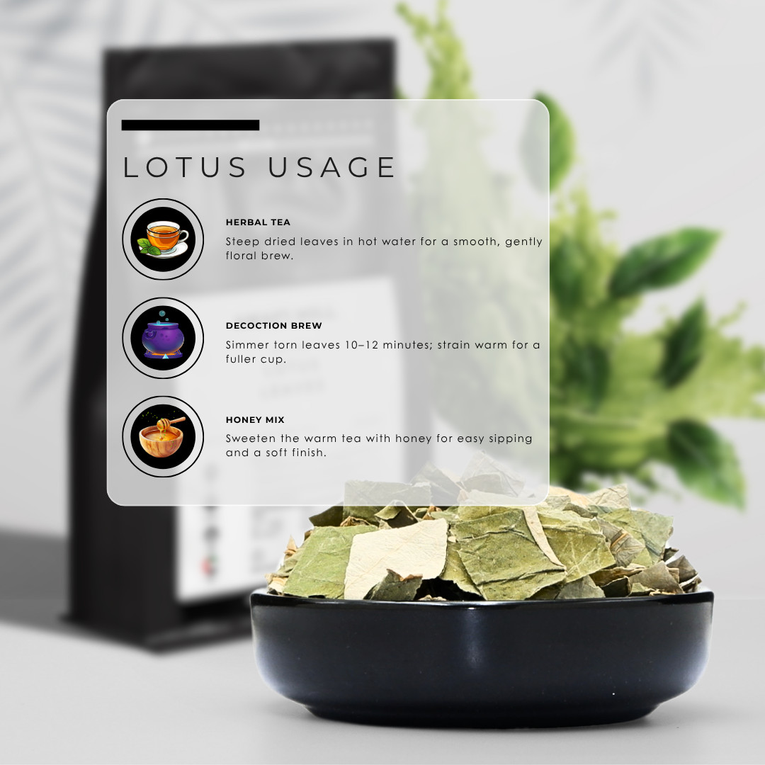 AWAFI MILL Dried Lotus Leaves – 250 g | 9 Oz