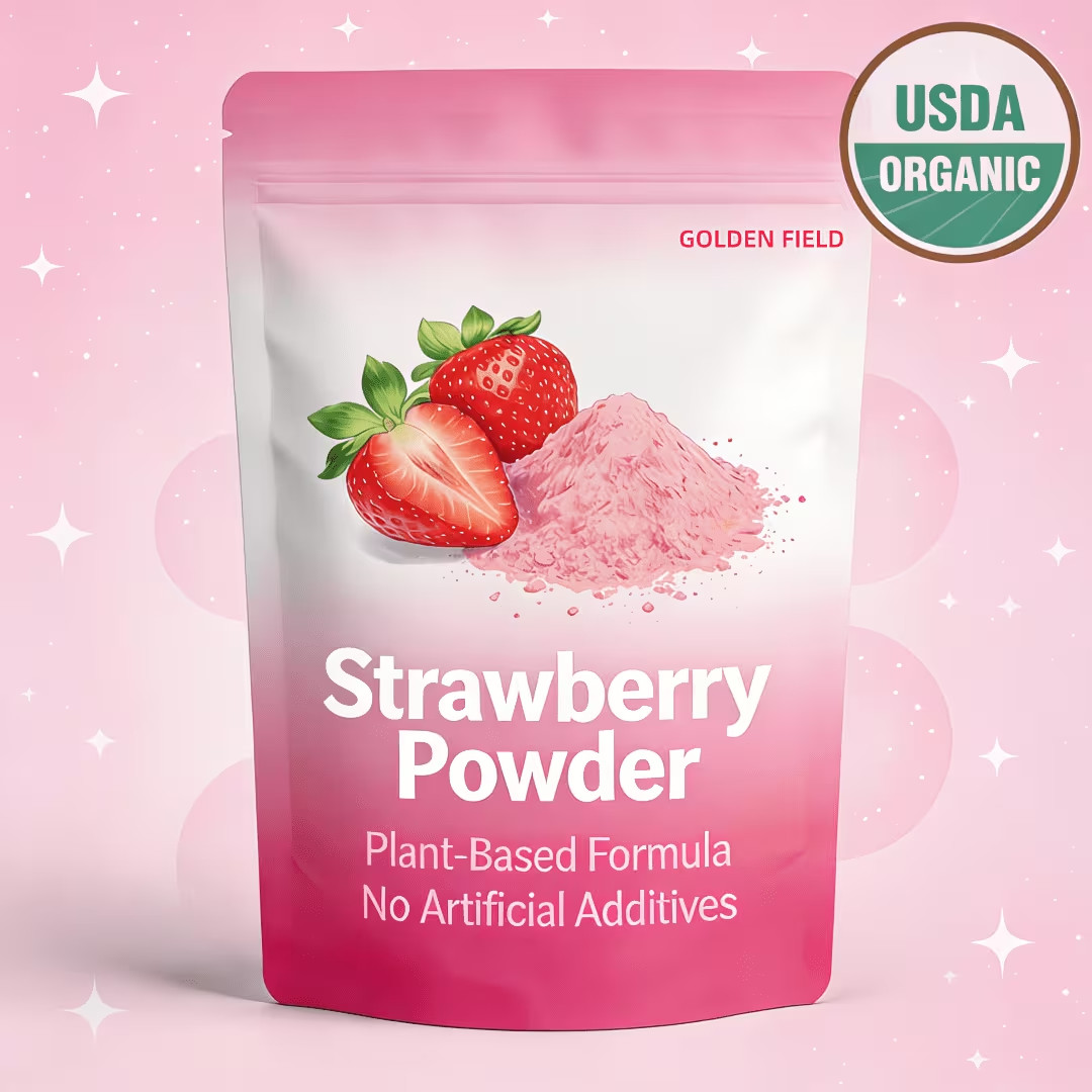 Organic Strawberry Powder 6.35 oz Fine Ground Strawberry Ingredient