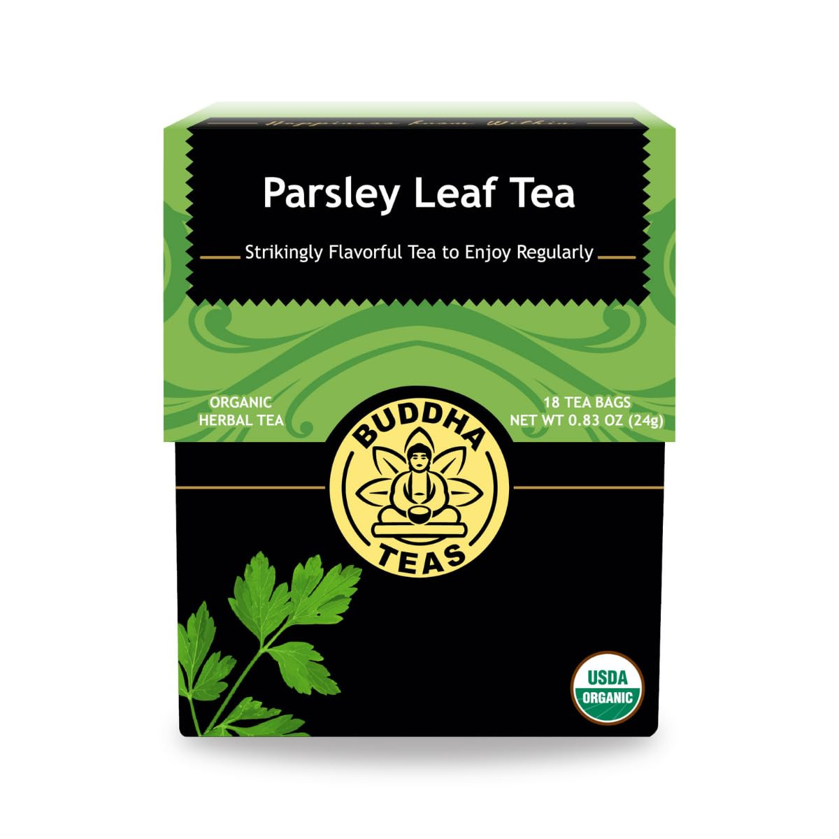 Buddha Teas – Organic Parsley Leaf Tea – Herbal Tea – for Health & Wellbeing – w