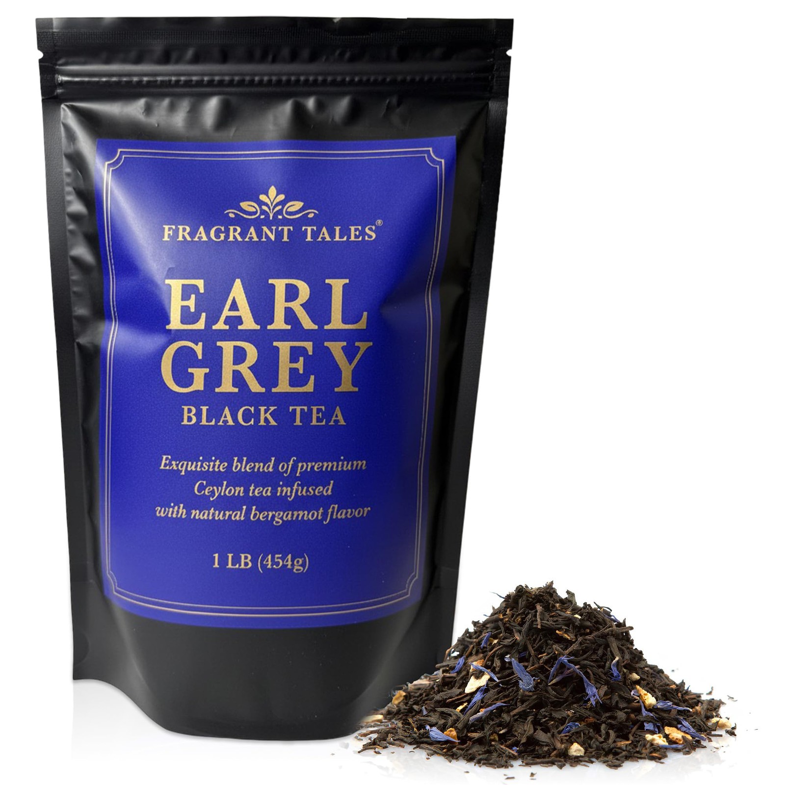 Earl Grey | 1LB (454g) | Loose Leaf Black Tea | Premium Ceylon Tea with Natur…