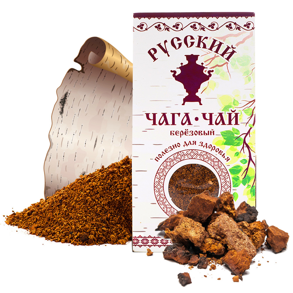 Russian Natural Birch Chaga Tea 3.53oz / 100g – Set of 2