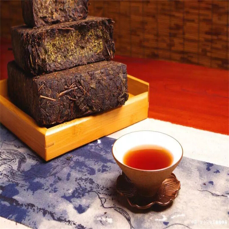 HelloYoung 750g Fu Zhuan Dark Tea Hunan Anhua Baishaxi Golden Flower Digestion