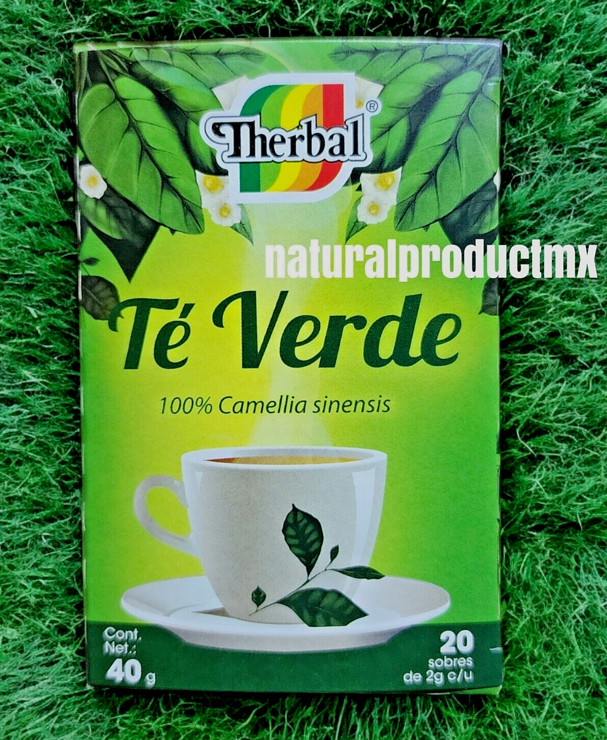 Te Verde Green Tea Camellia Sinensis Green Tea 20 Bags by Therbal