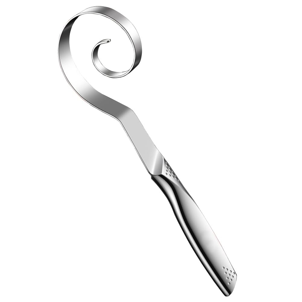 Seamless Danish Dough Whisk -10″ Stainless Steel Dutch Bread one size, Silver