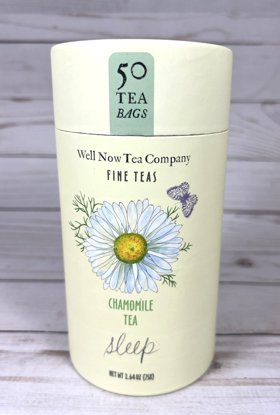Well Now Tea Company Fine Teas Chamomile Sleep 50 Bags Caffeine Free 11/27 (2x)