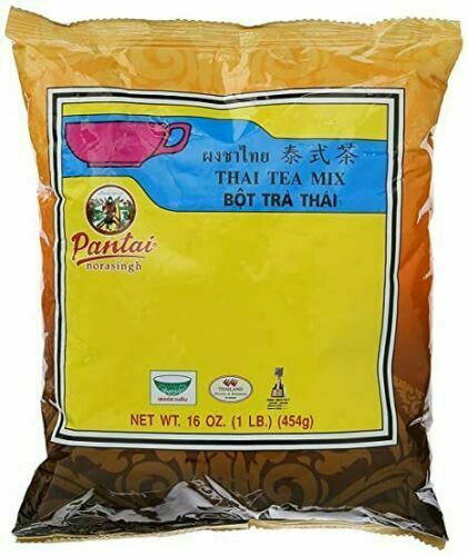 Pantai Thai Tea Leaves Mix Thai Iced Tea 16 oz/454g – (Pack of 12) Exp: 4-2027
