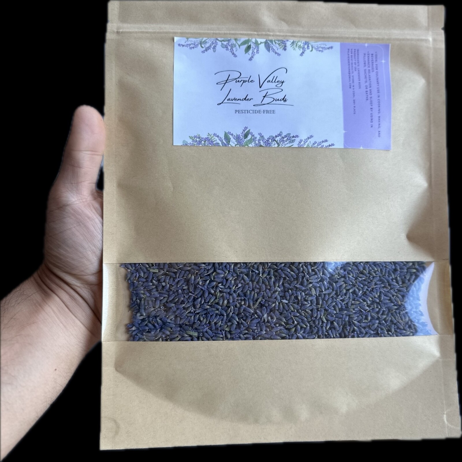 Certified Organic Culinary Herbal Tea Lavender Flower Buds, Proudly grown in CA