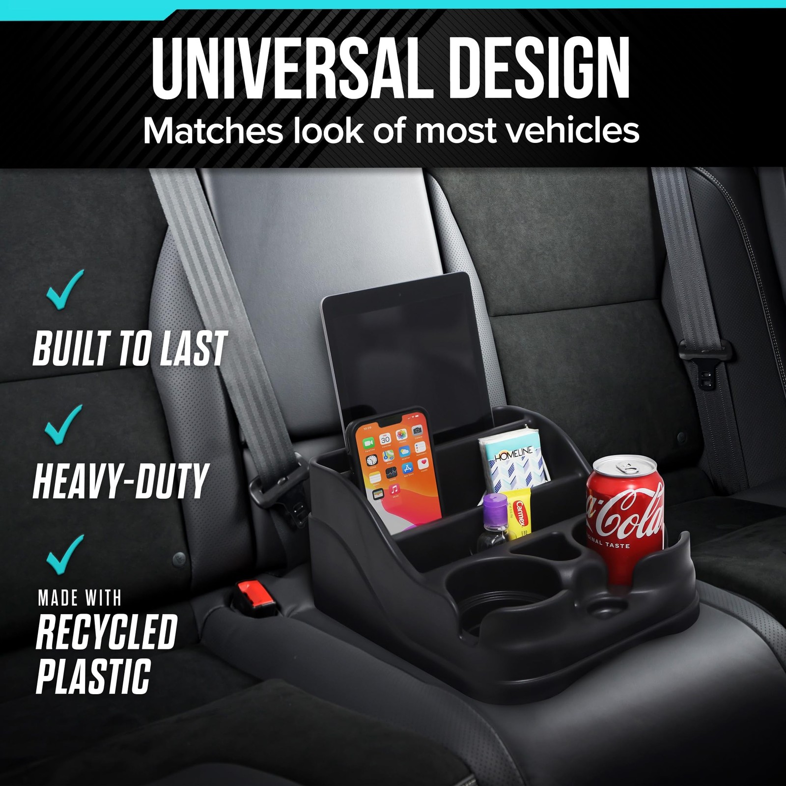 Small Center Console for Cars, Trucks, Minivans, SUVs, Vehicle Organizer, Cup…
