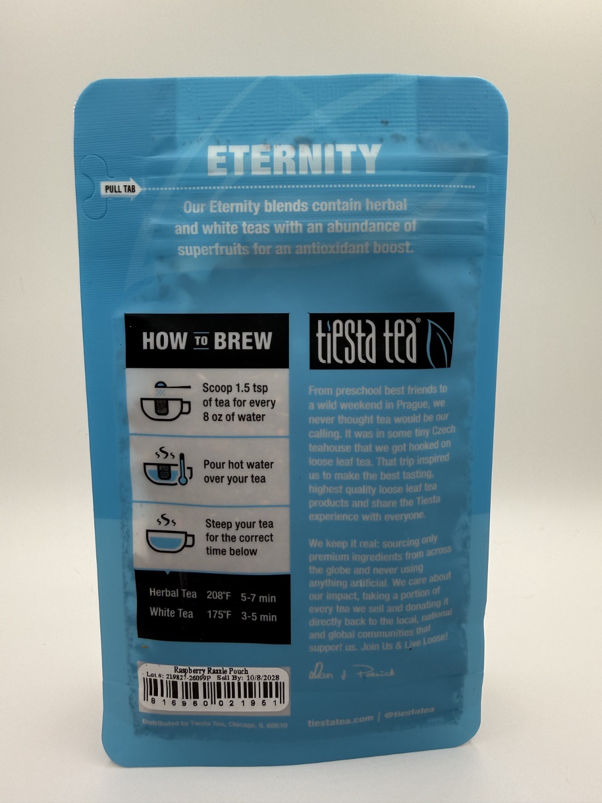 Tiesta Tea Eternity Raspberry Razzle Hibiscus Herbal 20-25 Cups – Brand New