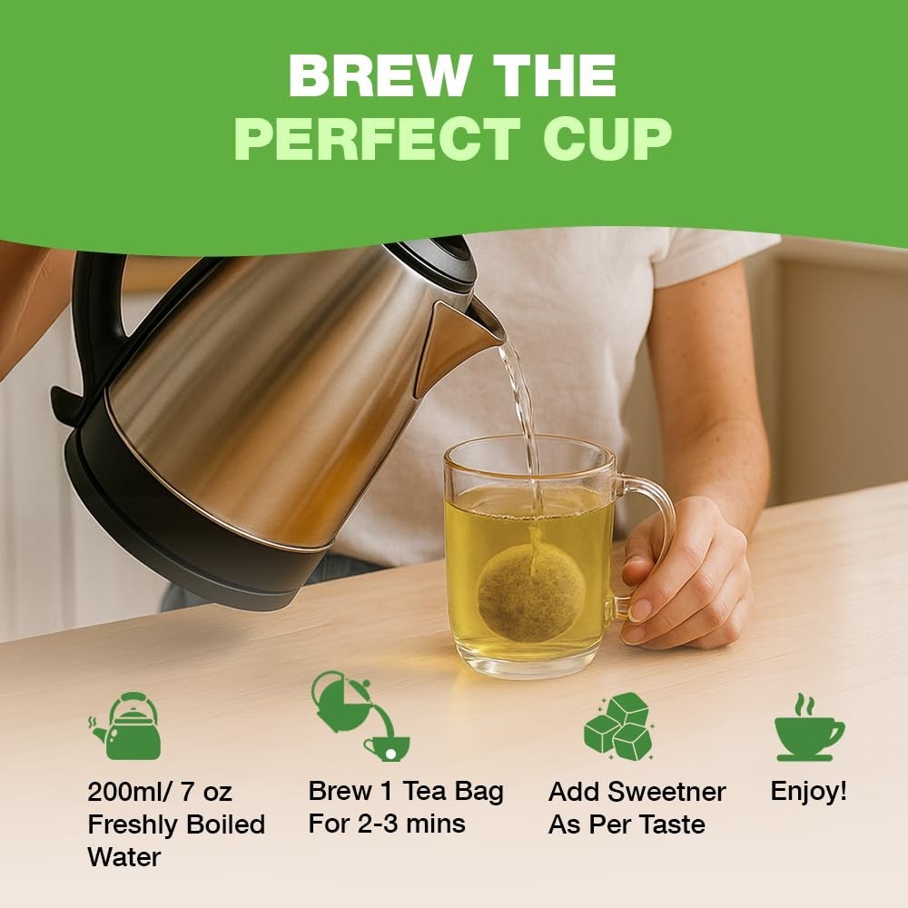 Organic Moringa Tea Bags (100 Count) Caffeine Free, Non GMO