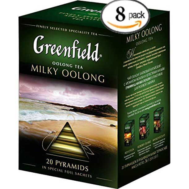 GREENFIELD MILKY OOLONG TEA 20 PYRAMIDS X 8 PACK