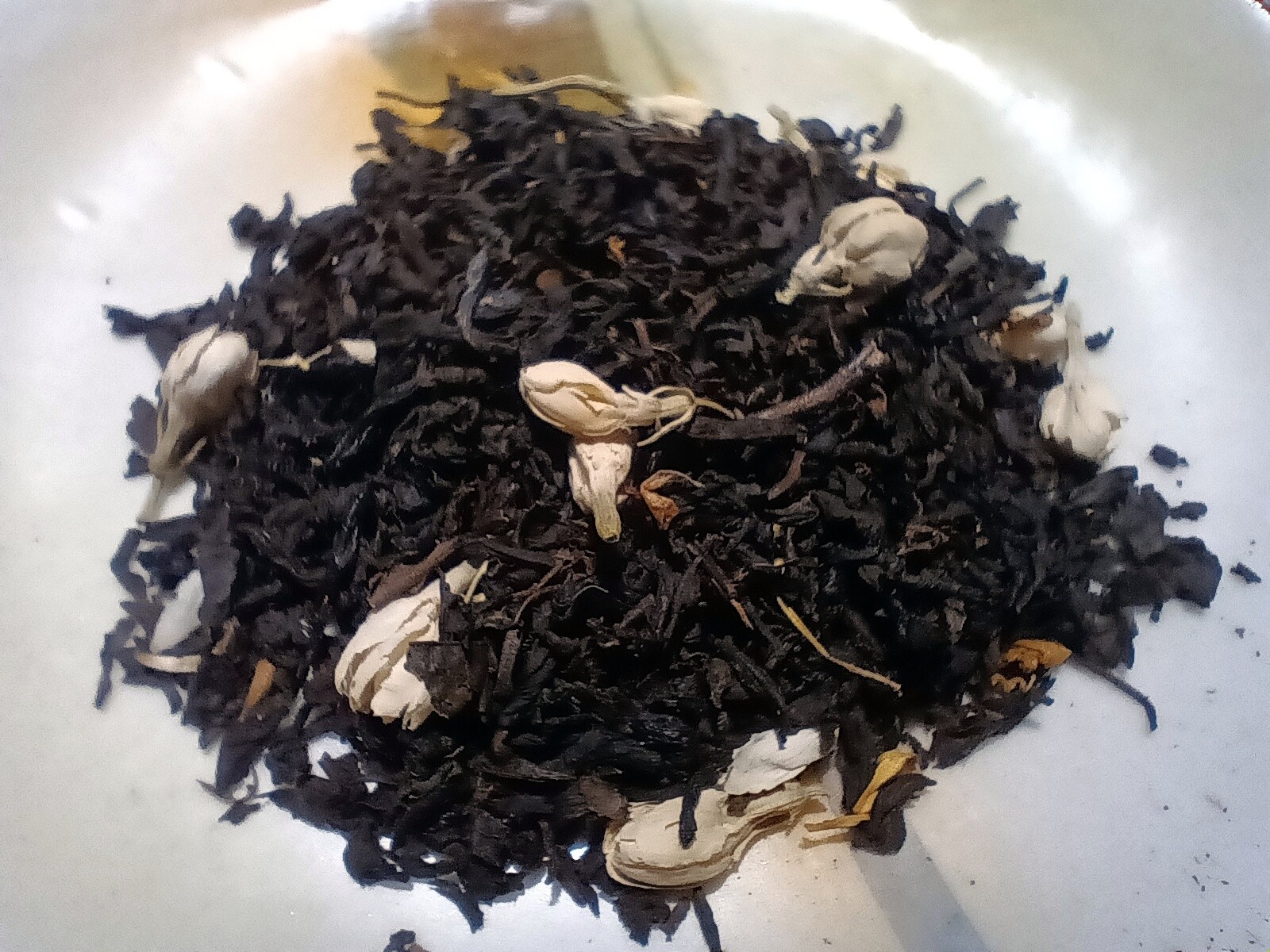 Tea Jasmine Flower Peach Loose Leaf Aged Asian Black Fruity Tea Blend Natural CB